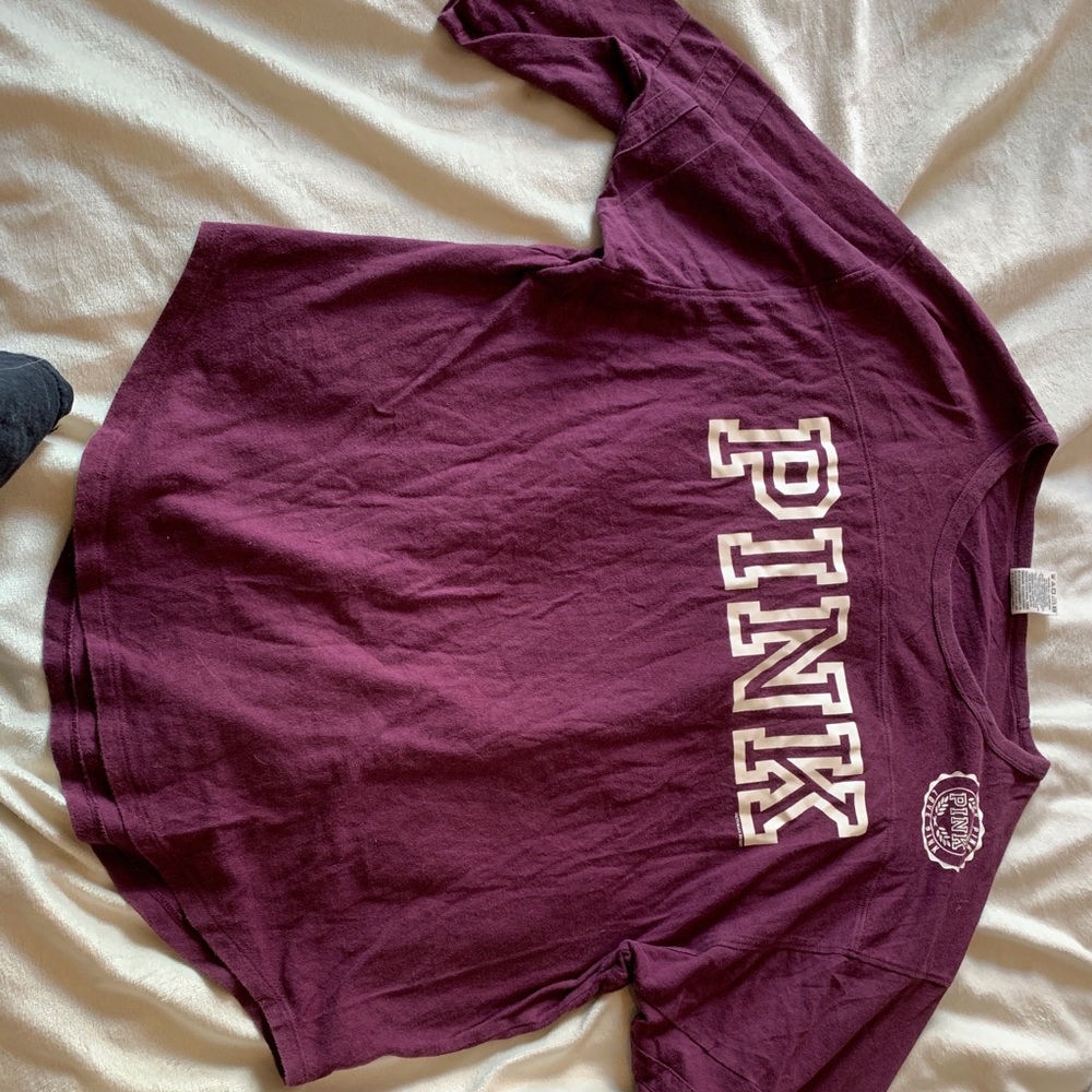PINK quarter sleeve tshirt size Small
